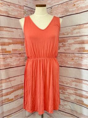 Merona Coral V-Neck Sleeveless Midi Dress